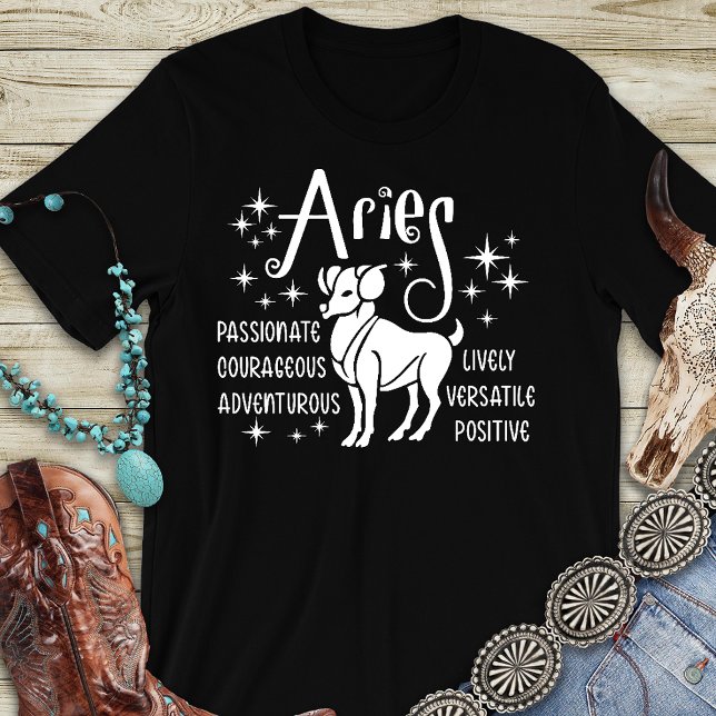 Modern Aries Zodiac Horoskop T - Shirt (Von Creator hochgeladen)