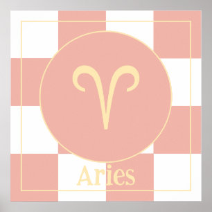 Modern Aries Zodiac Poster