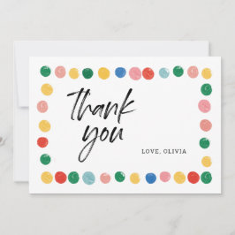 Modern Art Birthday Party Danke Karten