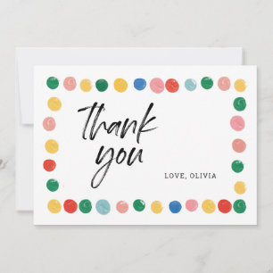 Modern Art Birthday Party Danke Karten