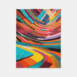 Modern Art Bright Bold Abstrakte Muster Fleecedecke
