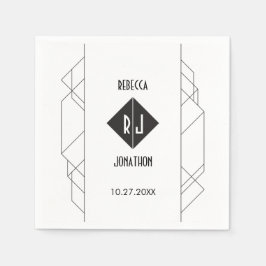 Modern Art Deco Empfang Napkins Serviette