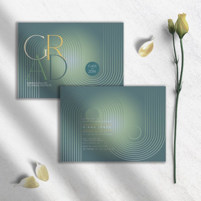 Modern Art Deco Geometric Abschluss Green ID906 (Von Creator hochgeladen)