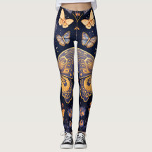 Modern Art Deco Lila Blue Gold Butterfly