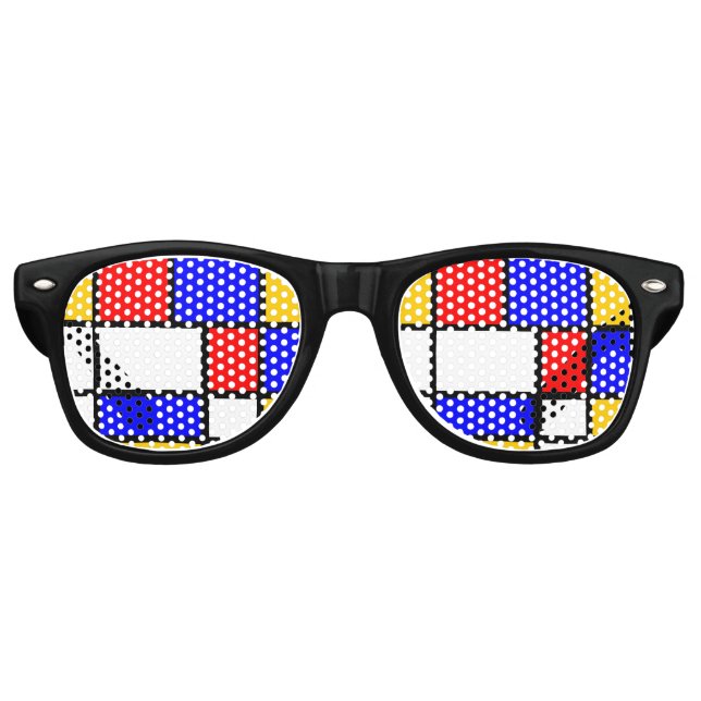 Modern Art Mondrian Sonnenbrille (Vorderseite)
