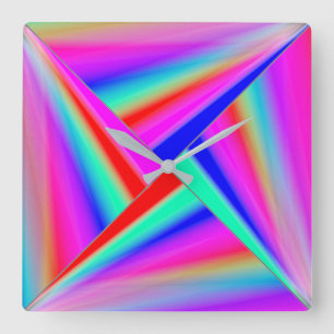 Modern art  quadratische wanduhr