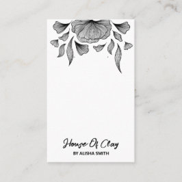 Modern Art White Earring Packards Visitenkarte