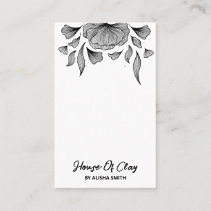 Modern Art White Earring Packards Visitenkarte