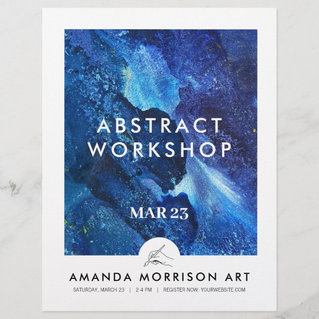 Modern Artist Painter Hand Logo Flyer (Vorne)