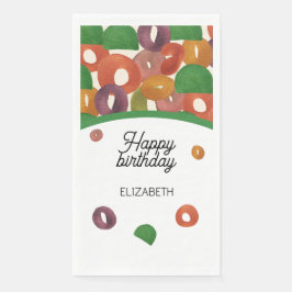 Modern Artistic Autumn Colorful Pattern Serviette