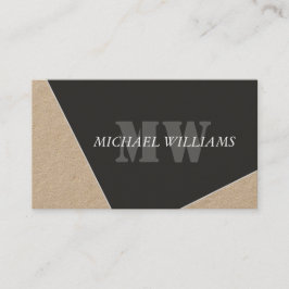 Modern Artistic Grau Black Monogram Loyalty Card Treuekarte