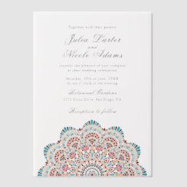 Modern Artistic Motif Style Mandala Wedding