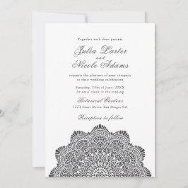 Modern Artistic Motif Style Mandala Wedding Einladung