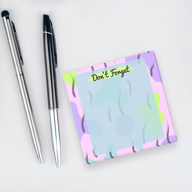 Modern Artistic Pastel Paintbrush Don't Forget Post-it Klebezettel (Von Creator hochgeladen)