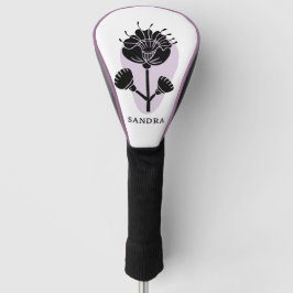 Modern Artistic Personalized Floral  Golf Headcover