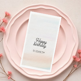 Modern Artistic Soft Rainbow Birthday Serviette