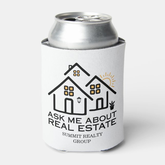 Modern Ask Me About Real Estate Drink Dosenkühler (Kanne Vorderseite)