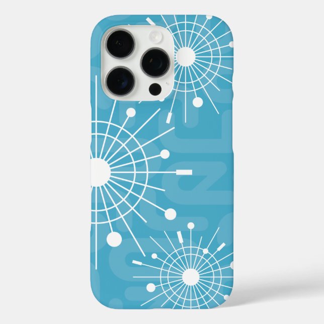 Modern Atomsputnik Snowflake Weihnachts-Aqua Case-Mate iPhone Hülle (Rückseite)