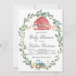 Modern auf der Farm Baby Shower Einladung