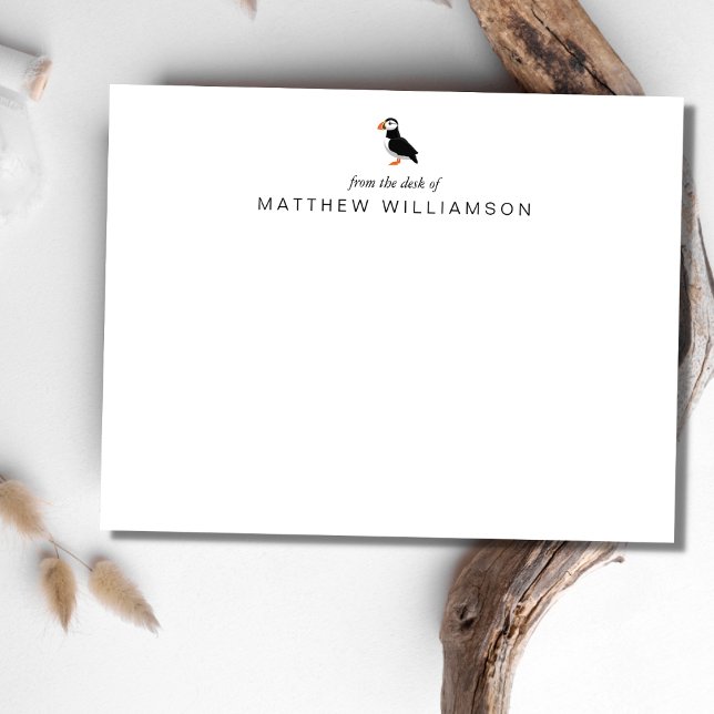 Modern aus dem Schreibtisch der "Puffin Bird Card" Mitteilungskarte (Von Creator hochgeladen)