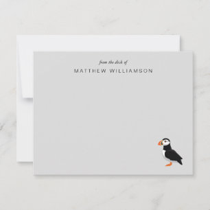 Modern aus dem Schreibtisch der "Puffin Bird Card" Mitteilungskarte