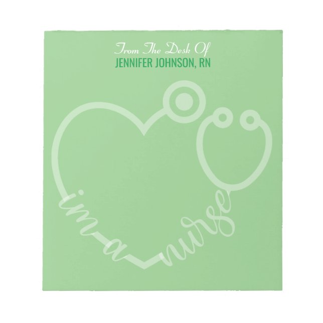 Modern aus dem Schreibtisch des nurse Stethoskop-N Notizblock (Vorderseite)