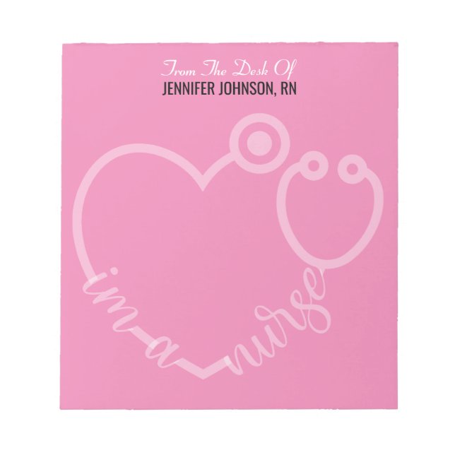 Modern aus dem Schreibtisch des nurse Stethoskop-N Notizblock (Vorderseite)