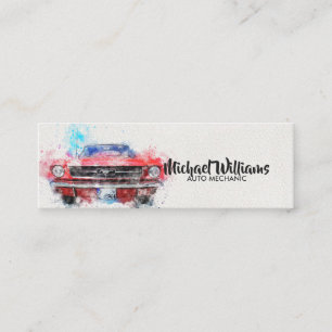 Modern Auto Garage Business Card Mini Visitenkarte