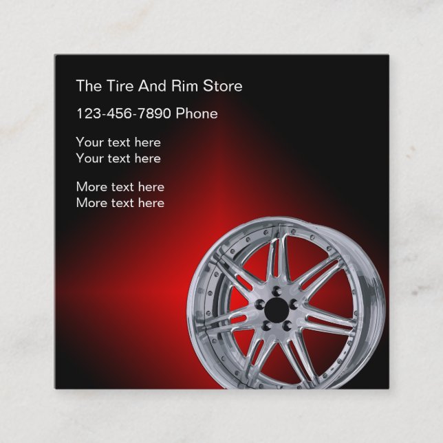 Modern Automotive Business Cards Design Quadratische Visitenkarte (Vorderseite)