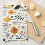 Modern Autumn Fall Boho Botanical Floral  Geschirrtuch<br><div class="desc">Modern Autumn Fall Botanical Floral boho Pattern</div>