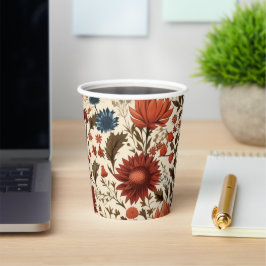 Modern Autumn Fall Botanical Floral  Pappbecher
