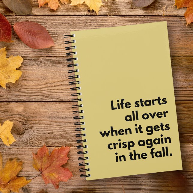 Modern Autumn Yellow Great Gatsby Journal Notizbuch (A crisp modern yellow fall journal emblazoned with a quote from the Great Gatsby.)