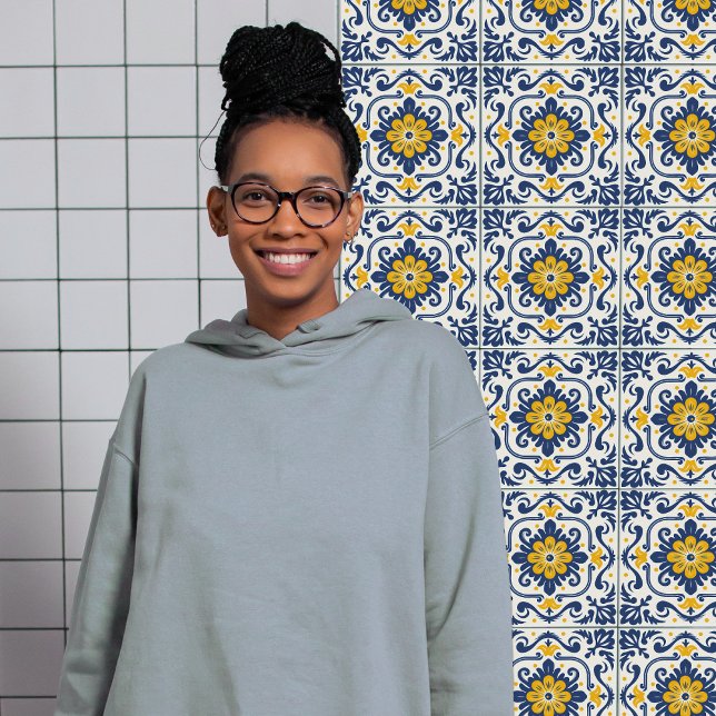 Modern Azulejo Blue Yellow Portugiesisch Lissabon Fliese (Von Creator hochgeladen)