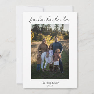 modern b + w falalalalalala feiertagskarte