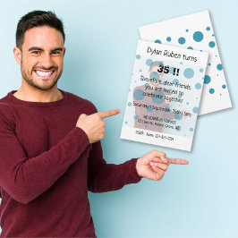 Modern & Babbling Foto Geburtstagskarte Einladung