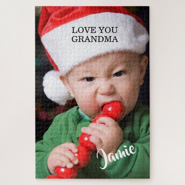 Modern Baby Photo Christmas Puzzle (Vertikal)
