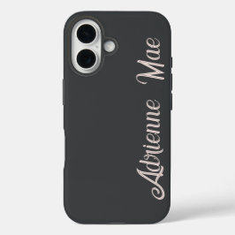 Modern Baby Pink Blush Script Monogram Name iPhone 16 Hülle