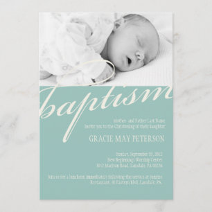 Modern Baby-Taufe Einladung