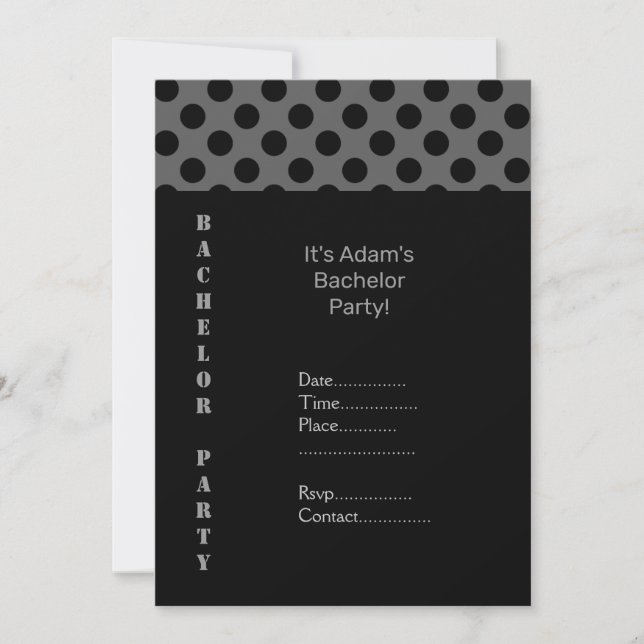 MODERN BACHELOR PARTY INVITAATIONEN VON I DO DESIG EINLADUNG (Vorderseite)