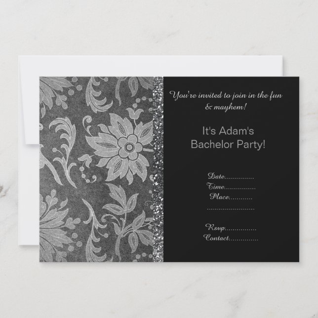 MODERN BACHELOR PARTY INVITAATIONEN VON I DO DESIG EINLADUNG (Vorderseite)