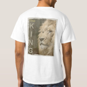 Modern Back Print Lion Top Template Mens