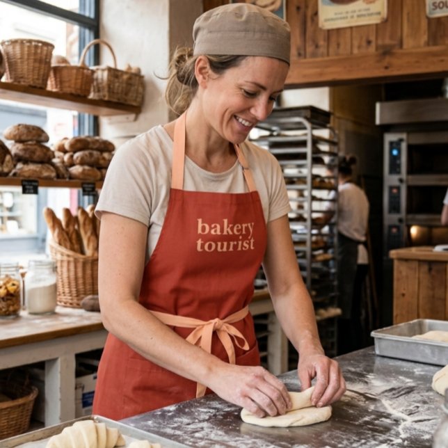 Modern Bakery Tourist | Dark Orange Schürze (Bakery tourist apron)