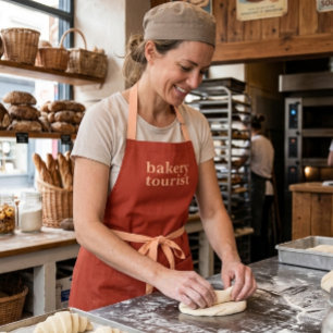 Modern Bakery Tourist   Dunkelorange Schürze