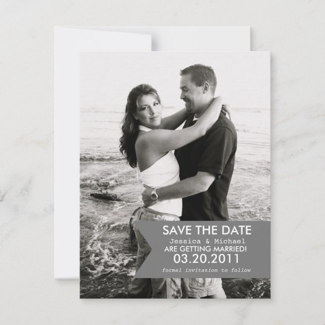 Modern Banner Save the Date Einladung (Vorderseite)