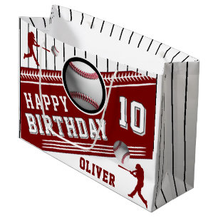 Modern Baseball Ball Player zum Geburtstag Große Geschenktüte