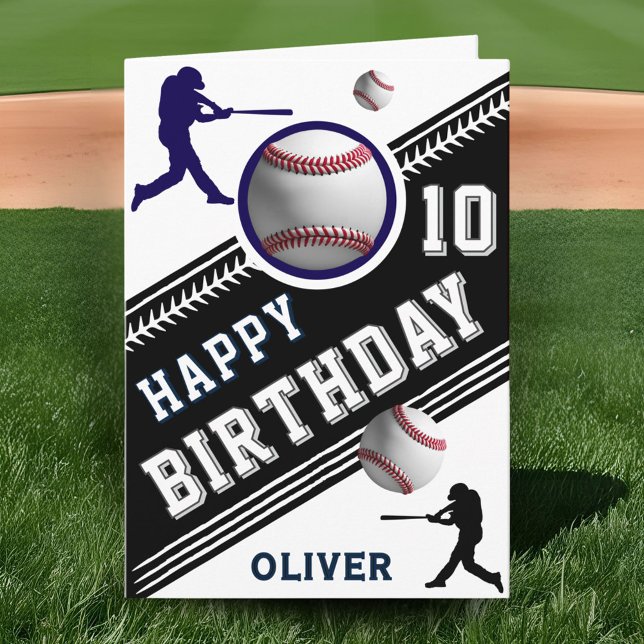 Modern Baseball Ball Player zum Geburtstag Karte (Von Creator hochgeladen)