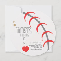 Modern Baseball Birthday Ball Party Einladung