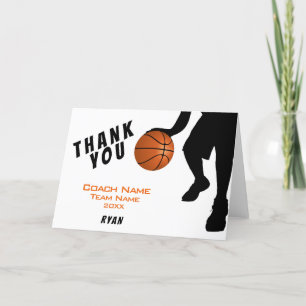 Modern Basketball Danke Coach Card
