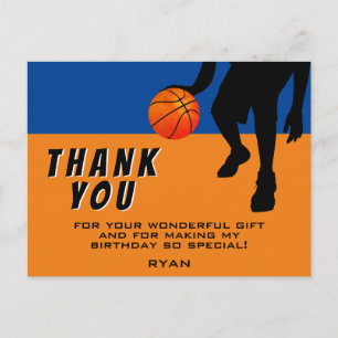 Modern Basketball Player Geburtstag Vielen Dank Postkarte