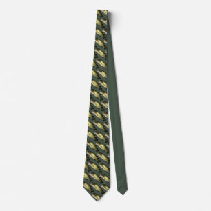 Modern Bass Fish Green Muster Mens Krawatte
